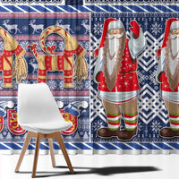 Yule Goat Joulupukki Finnish Christmas Window Curtain Scandinavian Pattern LT03 - Polynesian Pride