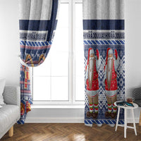 Yule Goat Joulupukki Finnish Christmas Window Curtain Scandinavian Pattern LT03 - Polynesian Pride