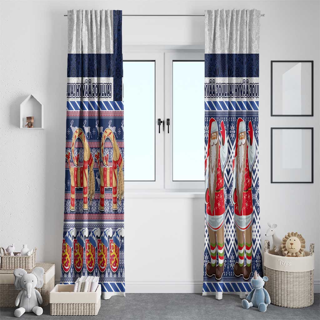 Yule Goat Joulupukki Finnish Christmas Window Curtain Scandinavian Pattern LT03 - Polynesian Pride