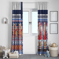 Yule Goat Joulupukki Finnish Christmas Window Curtain Scandinavian Pattern LT03 - Polynesian Pride