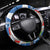 Santa Claus Thistle Scottish Christmas Steering Wheel Cover Tartan Pattern