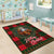 Santa and Higland Cows Scottish Christmas Area Rug Tartan Pattern