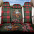 Santa and Higland Cows Scottish Christmas Back Car Seat Cover Tartan Pattern