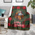 Santa and Higland Cows Scottish Christmas Blanket Tartan Pattern