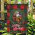 Santa and Higland Cows Scottish Christmas Garden Flag Tartan Pattern