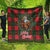 Santa and Higland Cows Scottish Christmas Quilt Tartan Pattern