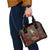 Santa and Higland Cows Scottish Christmas Shoulder Handbag Tartan Pattern