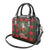 Santa and Higland Cows Scottish Christmas Shoulder Handbag Tartan Pattern