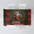 Santa and Higland Cows Scottish Christmas Tablecloth Tartan Pattern