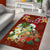 Hawaii Honu Mele Kalikimaka Area Rug Santa Tropical Flower Aloha Summer Red Version LT03 - Polynesian Pride