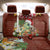 Hawaii Honu Mele Kalikimaka Back Car Seat Cover Santa Tropical Flower Aloha Summer Red Version LT03 - Polynesian Pride