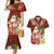 Hawaii Honu Mele Kalikimaka Couples Matching Mermaid Dress and Hawaiian Shirt Santa Tropical Flower Aloha Summer Red Version LT03 Red - Polynesian Pride