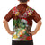 Hawaii Honu Mele Kalikimaka Family Matching Long Sleeve Bodycon Dress and Hawaiian Shirt Santa Tropical Flower Aloha Summer Red Version LT03 - Polynesian Pride