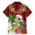 Hawaii Honu Mele Kalikimaka Family Matching Mermaid Dress and Hawaiian Shirt Santa Tropical Flower Aloha Summer Red Version LT03 - Polynesian Pride