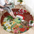 Hawaii Honu Mele Kalikimaka Round Carpet Santa Tropical Flower Aloha Summer Red Version LT03 - Polynesian Pride