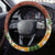 Hawaii Honu Mele Kalikimaka Steering Wheel Cover Santa Tropical Flower Aloha Summer Red Version