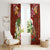 Hawaii Honu Mele Kalikimaka Window Curtain Santa Tropical Flower Aloha Summer Red Version LT03 - Polynesian Pride