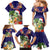 Hawaii Honu Mele Kalikimaka Family Matching Mermaid Dress and Hawaiian Shirt Santa Tropical Flower Aloha Summer Blue Version LT03 - Polynesian Pride