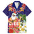 Hawaii Honu Mele Kalikimaka Family Matching Mermaid Dress and Hawaiian Shirt Santa Tropical Flower Aloha Summer Blue Version LT03 Dad's Shirt - Short Sleeve Blue - Polynesian Pride