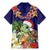 Hawaii Honu Mele Kalikimaka Family Matching Mermaid Dress and Hawaiian Shirt Santa Tropical Flower Aloha Summer Blue Version LT03 - Polynesian Pride