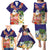 Hawaii Honu Mele Kalikimaka Family Matching Puletasi Dress and Hawaiian Shirt Santa Tropical Flower Aloha Summer Blue Version LT03 - Polynesian Pride