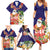 Hawaii Honu Mele Kalikimaka Family Matching Summer Maxi Dress and Hawaiian Shirt Santa Tropical Flower Aloha Summer Blue Version LT03 - Polynesian Pride