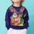 Hawaii Honu Mele Kalikimaka Kid Ugly Christmas Sweater Santa Tropical Flower Aloha Summer Blue Version LT03 - Polynesian Pride