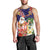 Hawaii Honu Mele Kalikimaka Men Tank Top Santa Tropical Flower Aloha Summer Blue Version LT03 - Polynesian Pride