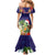 Hawaii Honu Mele Kalikimaka Mermaid Dress Santa Tropical Flower Aloha Summer Blue Version LT03 - Polynesian Pride