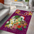 Hawaii Honu Mele Kalikimaka Area Rug Santa Tropical Flower Aloha Summer Pink Version LT03 - Polynesian Pride