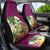 Hawaii Honu Mele Kalikimaka Car Seat Cover Santa Tropical Flower Aloha Summer Pink Version LT03 - Polynesian Pride