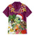 Hawaii Honu Mele Kalikimaka Family Matching Mermaid Dress and Hawaiian Shirt Santa Tropical Flower Aloha Summer Pink Version LT03 - Polynesian Pride