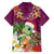 Hawaii Honu Mele Kalikimaka Family Matching Puletasi Dress and Hawaiian Shirt Santa Tropical Flower Aloha Summer Pink Version LT03 - Polynesian Pride