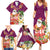 Hawaii Honu Mele Kalikimaka Family Matching Summer Maxi Dress and Hawaiian Shirt Santa Tropical Flower Aloha Summer Pink Version LT03 - Polynesian Pride