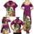 Hawaii Honu Mele Kalikimaka Family Matching Summer Maxi Dress and Hawaiian Shirt Santa Tropical Flower Aloha Summer Pink Version LT03 - Polynesian Pride