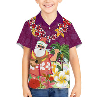 Hawaii Honu Mele Kalikimaka Hawaiian Shirt Santa Tropical Flower Aloha Summer Pink Version LT03 - Polynesian Pride