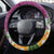 Hawaii Honu Mele Kalikimaka Steering Wheel Cover Santa Tropical Flower Aloha Summer Pink Version