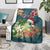 Hawaii Honu Mele Kalikimaka Blanket Santa Tropical Flower Aloha Summer Turquoise Version LT03 - Polynesian Pride