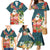 Hawaii Honu Mele Kalikimaka Family Matching Mermaid Dress and Hawaiian Shirt Santa Tropical Flower Aloha Summer Turquoise Version LT03 - Polynesian Pride