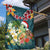 Hawaii Honu Mele Kalikimaka Garden Flag Santa Tropical Flower Aloha Summer Turquoise Version LT03 - Polynesian Pride