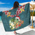 Hawaii Honu Mele Kalikimaka Sarong Santa Tropical Flower Aloha Summer Turquoise Version LT03 One Size 44 x 66 inches Turquoise - Polynesian Pride