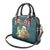 Hawaii Honu Mele Kalikimaka Shoulder Handbag Santa Tropical Flower Aloha Summer Turquoise Version LT03 - Polynesian Pride