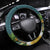 Hawaii Honu Mele Kalikimaka Steering Wheel Cover Santa Tropical Flower Aloha Summer Turquoise Version