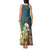 Hawaii Honu Mele Kalikimaka Tank Maxi Dress Santa Tropical Flower Aloha Summer Turquoise Version LT03 - Polynesian Pride