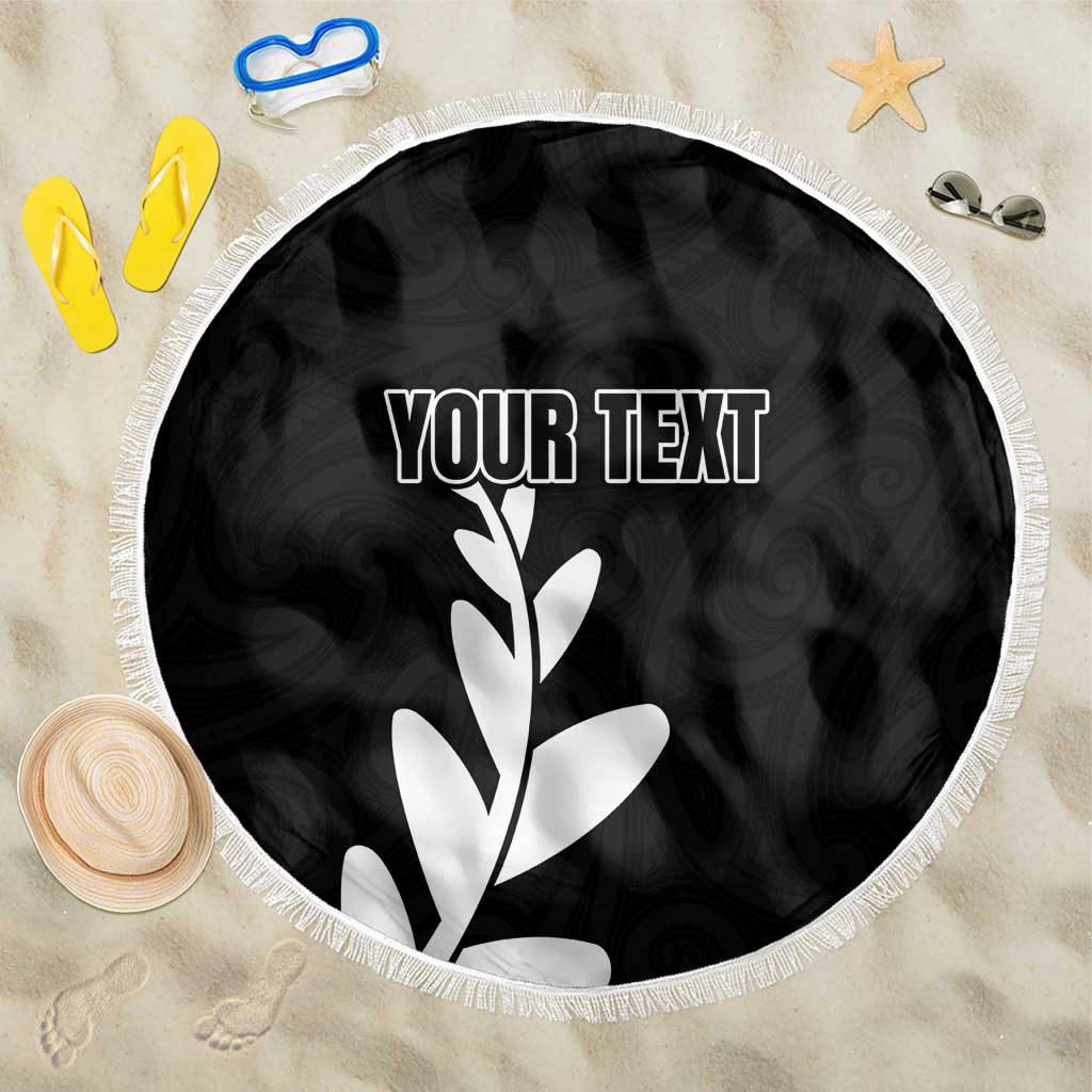 Personalised New Zealand Canoeing Special Jersey Beach Blanket LT03 One Size 150cm Black - Polynesian Pride