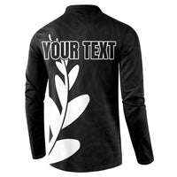 Personalised New Zealand Canoeing Special Jersey Button Sweatshirt LT03 - Polynesian Pride