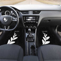 Personalised New Zealand Canoeing Special Jersey Car Mats LT03 Set 2pcs - Front Black - Polynesian Pride