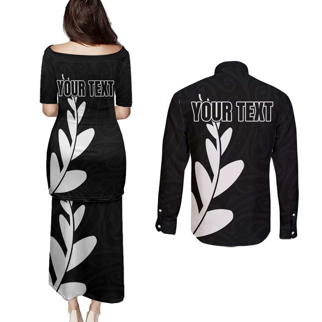 Personalised New Zealand Canoeing Special Jersey Couples Matching Puletasi and Long Sleeve Button Shirt