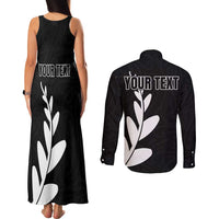Personalised New Zealand Canoeing Special Jersey Couples Matching Tank Maxi Dress and Long Sleeve Button Shirt
