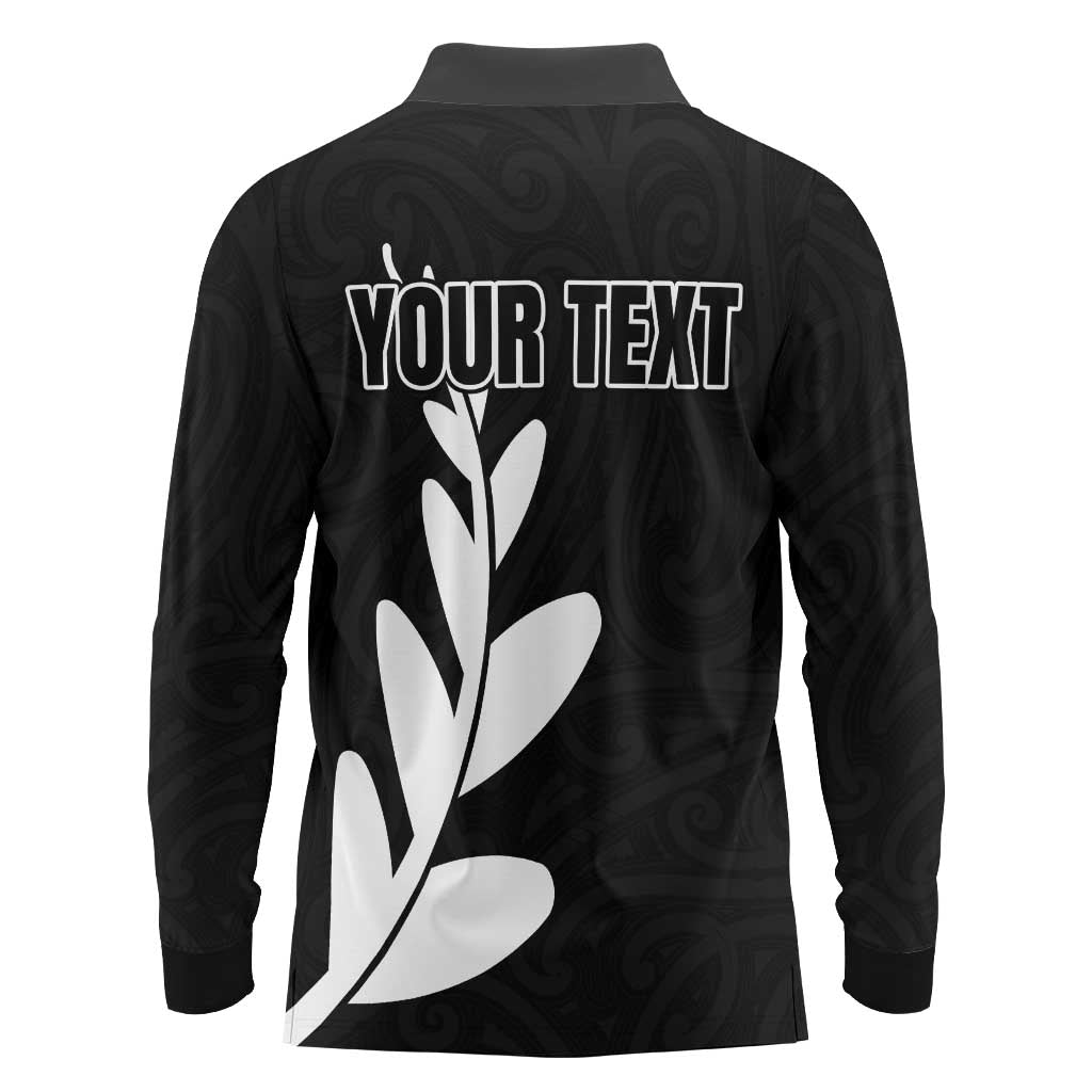 Personalised New Zealand Canoeing Special Jersey Long Sleeve Polo Shirt